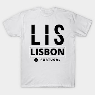LIS - Lisbon airport code T-Shirt